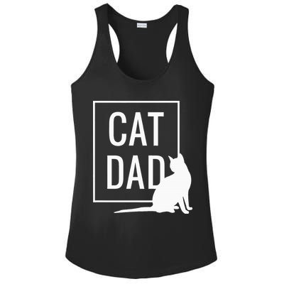 Cat Dad Funny Cat Owner Father Ladies PosiCharge Competitor Racerback Tank