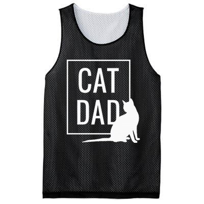 Cat Dad Funny Cat Owner Father Mesh Reversible Basketball Jersey Tank