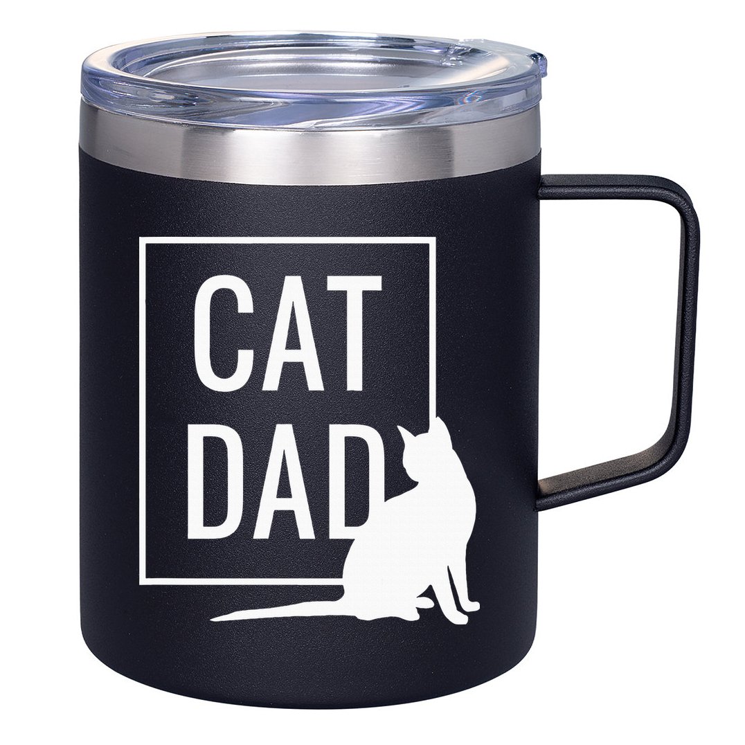 Cat Dad Funny Cat Owner Father 12oz Stainless Steel Coffee Mug