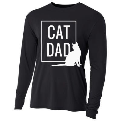 Cat Dad Funny Cat Owner Father Cooling Performance Long Sleeve Crew