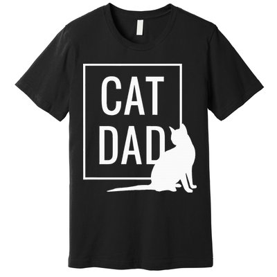 Cat Dad Funny Cat Owner Father Premium T-Shirt