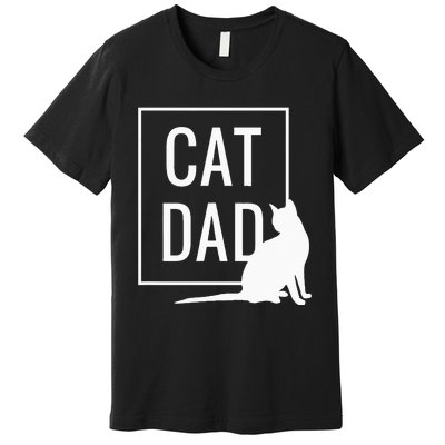 Cat Dad Funny Cat Owner Father Premium T-Shirt