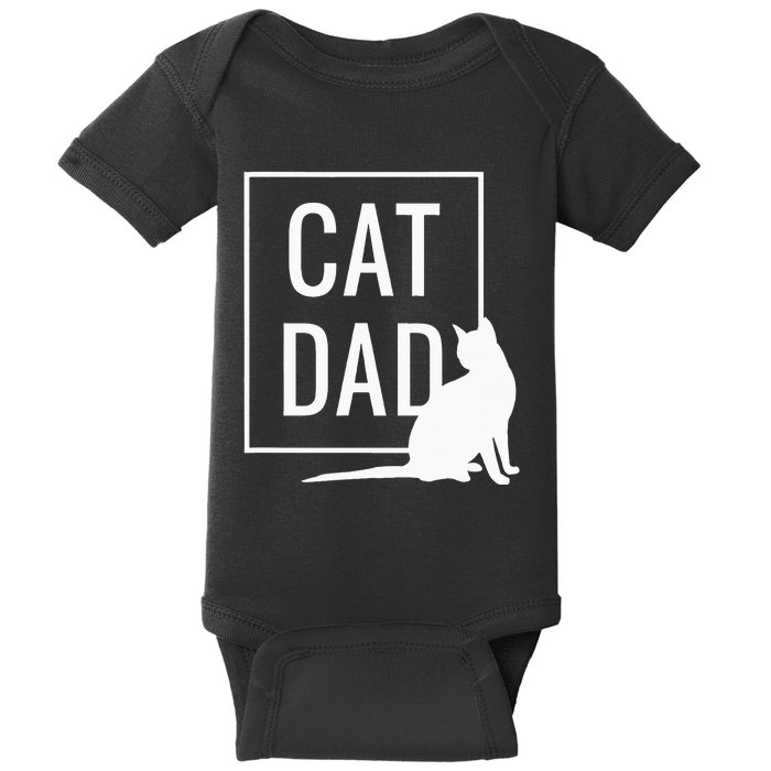 Cat Dad Funny Cat Owner Father Baby Bodysuit