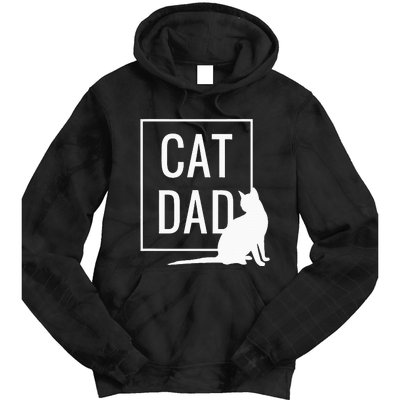 Cat Dad Funny Cat Owner Father Tie Dye Hoodie