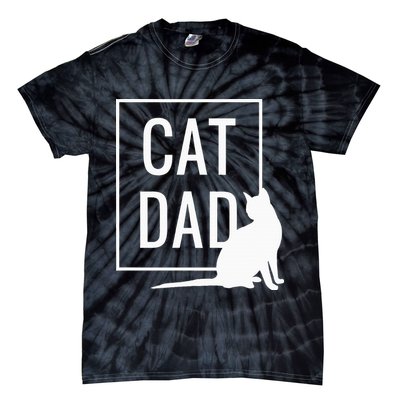 Cat Dad Funny Cat Owner Father Tie-Dye T-Shirt