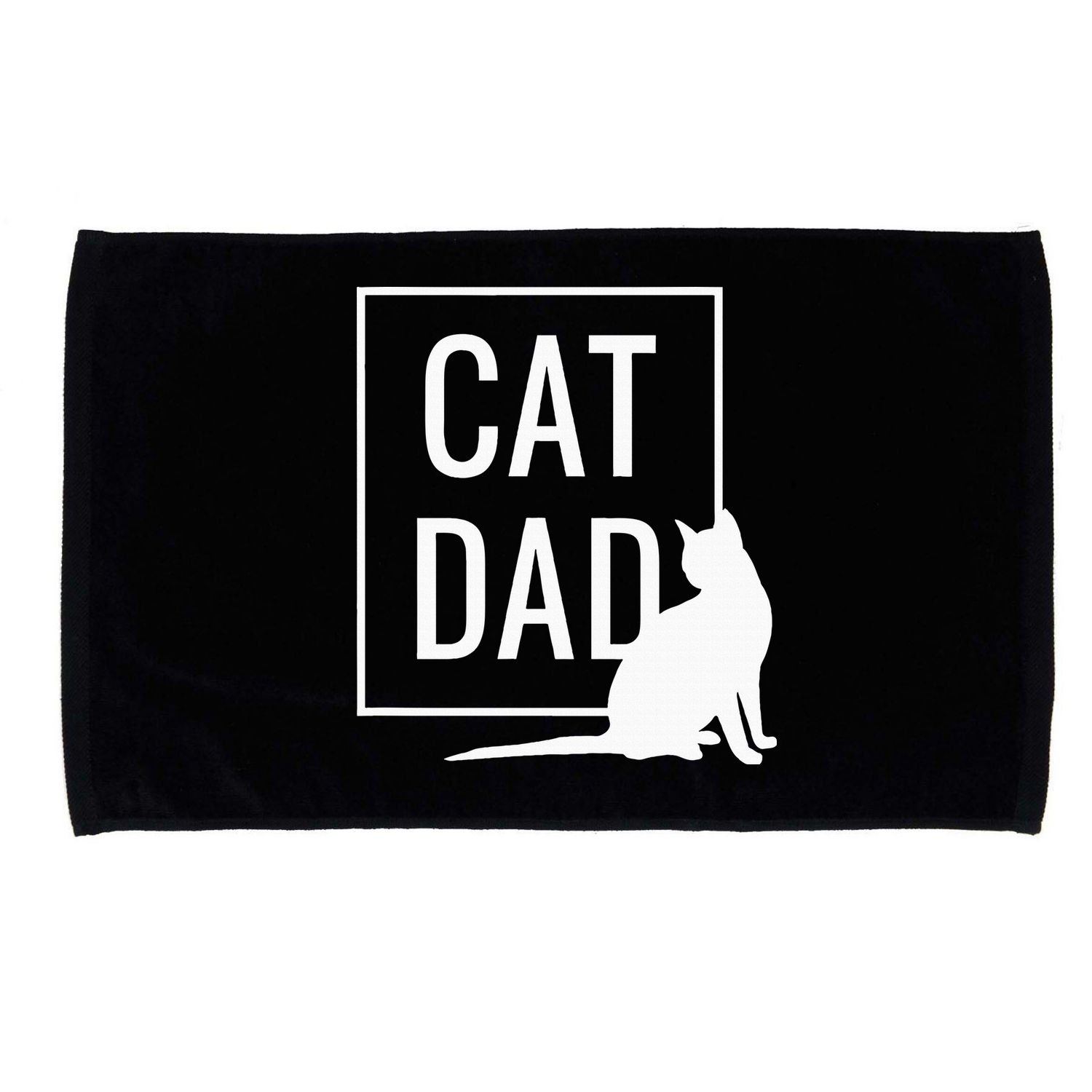 Cat Dad Funny Cat Owner Father Microfiber Hand Towel