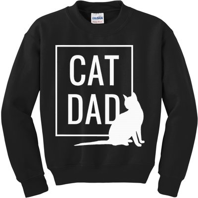 Cat Dad Funny Cat Owner Father Kids Sweatshirt