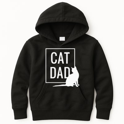 Cat Dad Funny Cat Owner Father Kids Hoodie