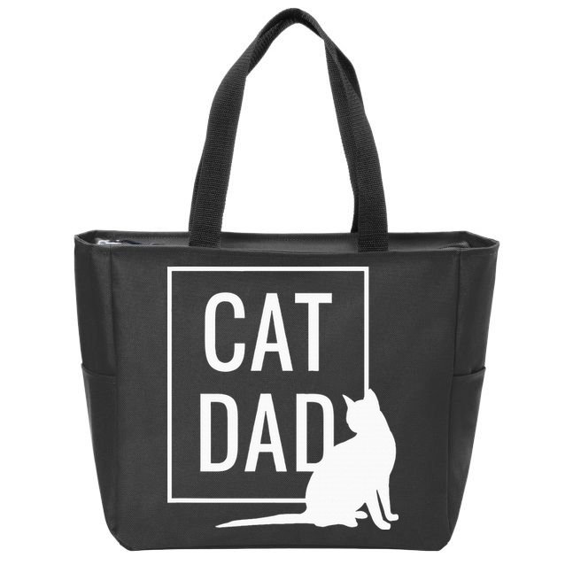 Cat Dad Funny Cat Owner Father Zip Tote Bag