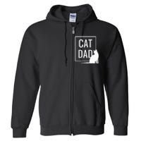 Cat Dad Funny Cat Owner Father Full Zip Hoodie