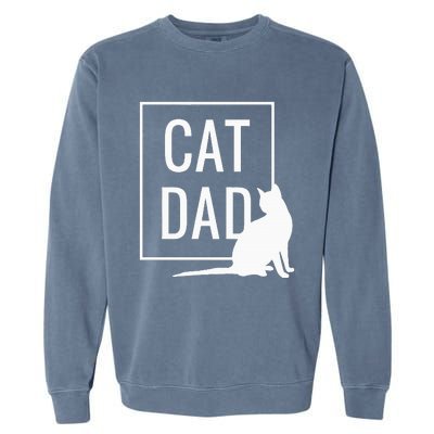 Cat Dad Funny Cat Owner Father Garment-Dyed Sweatshirt