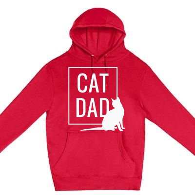 Cat Dad Funny Cat Owner Father Premium Pullover Hoodie