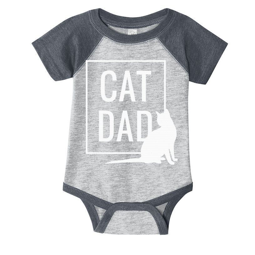 Cat Dad Funny Cat Owner Father Infant Baby Jersey Bodysuit