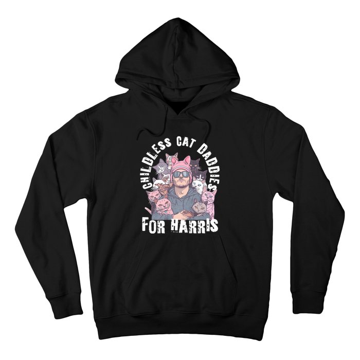 Cat Daddies For Harris Vote Hat Feminist Cat Dad Hoodie