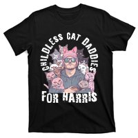 Cat Daddies For Harris Vote Hat Feminist Cat Dad T-Shirt