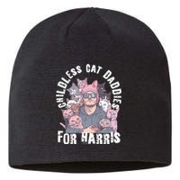 Cat Daddies For Harris Vote Hat Feminist Cat Dad Sustainable Beanie