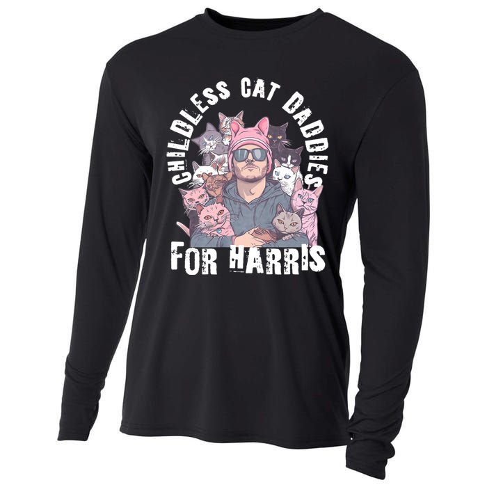 Cat Daddies For Harris Vote Hat Feminist Cat Dad Cooling Performance Long Sleeve Crew