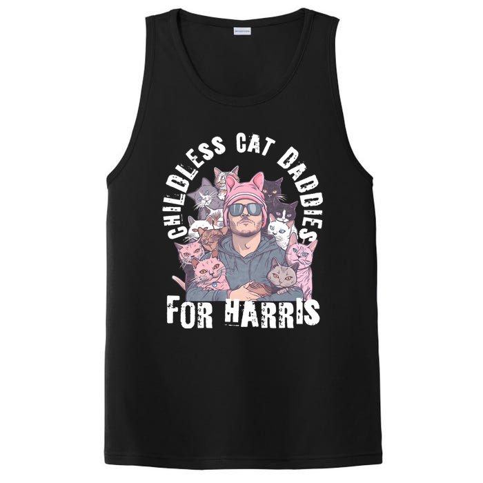 Cat Daddies For Harris Vote Hat Feminist Cat Dad PosiCharge Competitor Tank