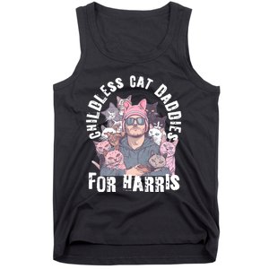 Cat Daddies For Harris Vote Hat Feminist Cat Dad Tank Top