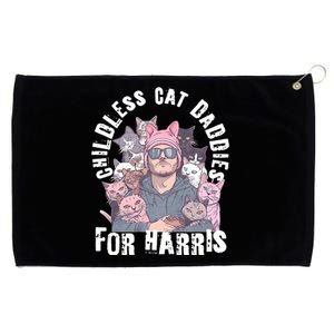 Cat Daddies For Harris Vote Hat Feminist Cat Dad Grommeted Golf Towel