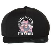 Cat Daddies For Harris Vote Hat Feminist Cat Dad Wool Snapback Cap