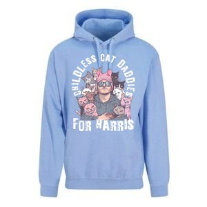 Cat Daddies For Harris Vote Hat Feminist Cat Dad Unisex Surf Hoodie