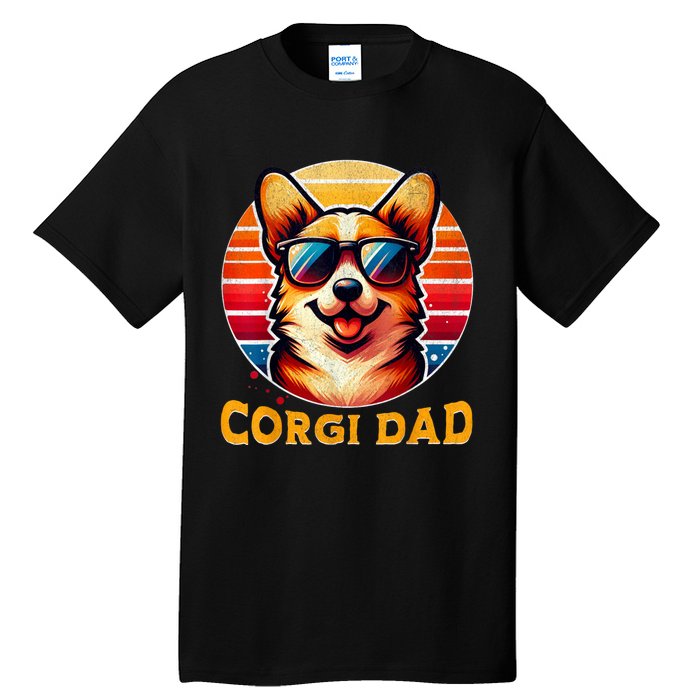 Corgi Dad Father Day Gift For Lovers Funn Tall T-Shirt