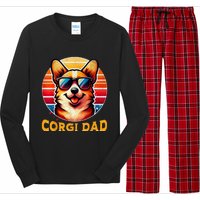 Corgi Dad Father Day Gift For Lovers Funn Long Sleeve Pajama Set