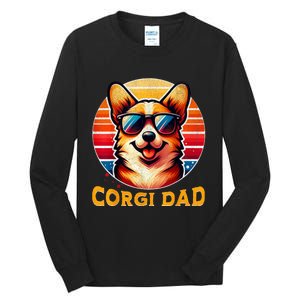 Corgi Dad Father Day Gift For Lovers Funn Tall Long Sleeve T-Shirt