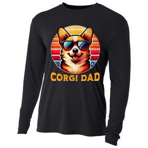 Corgi Dad Father Day Gift For Lovers Funn Cooling Performance Long Sleeve Crew