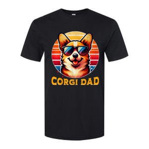 Corgi Dad Father Day Gift For Lovers Funn Softstyle CVC T-Shirt