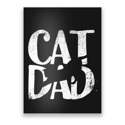 Cat Dad Fathers Day Christmas Birthday Best Vintage Poster