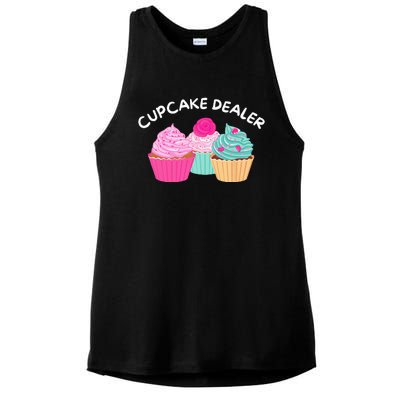 Cupcake Dealer Funny Cupcake Baker Pastry Baking Gift Ladies PosiCharge Tri-Blend Wicking Tank