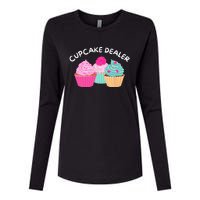 Cupcake Dealer Funny Cupcake Baker Pastry Baking Gift Womens Cotton Relaxed Long Sleeve T-Shirt