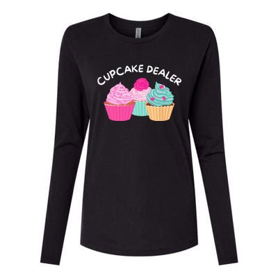 Cupcake Dealer Funny Cupcake Baker Pastry Baking Gift Womens Cotton Relaxed Long Sleeve T-Shirt