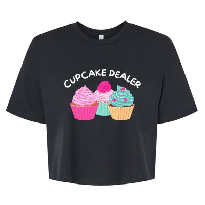 Cupcake Dealer Funny Cupcake Baker Pastry Baking Gift Bella+Canvas Jersey Crop Tee