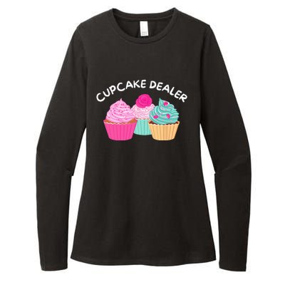 Cupcake Dealer Funny Cupcake Baker Pastry Baking Gift Womens CVC Long Sleeve Shirt