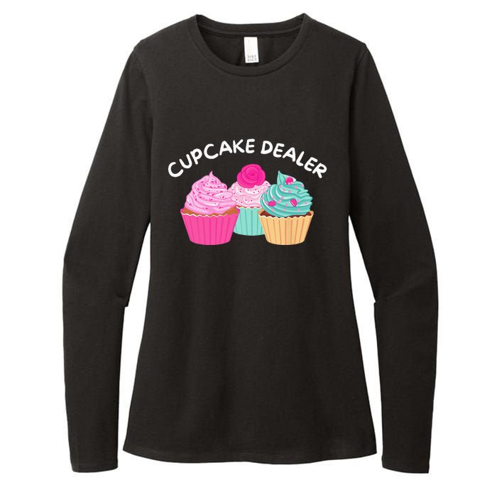 Cupcake Dealer Funny Cupcake Baker Pastry Baking Gift Womens CVC Long Sleeve Shirt