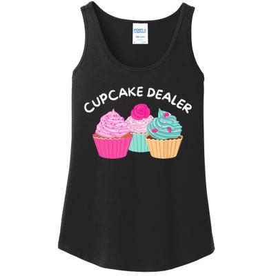 Cupcake Dealer Funny Cupcake Baker Pastry Baking Gift Ladies Essential Tank