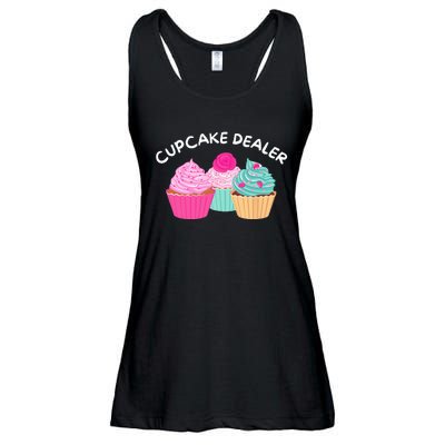 Cupcake Dealer Funny Cupcake Baker Pastry Baking Gift Ladies Essential Flowy Tank