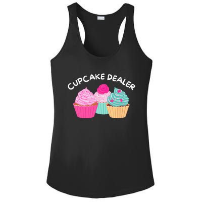 Cupcake Dealer Funny Cupcake Baker Pastry Baking Gift Ladies PosiCharge Competitor Racerback Tank