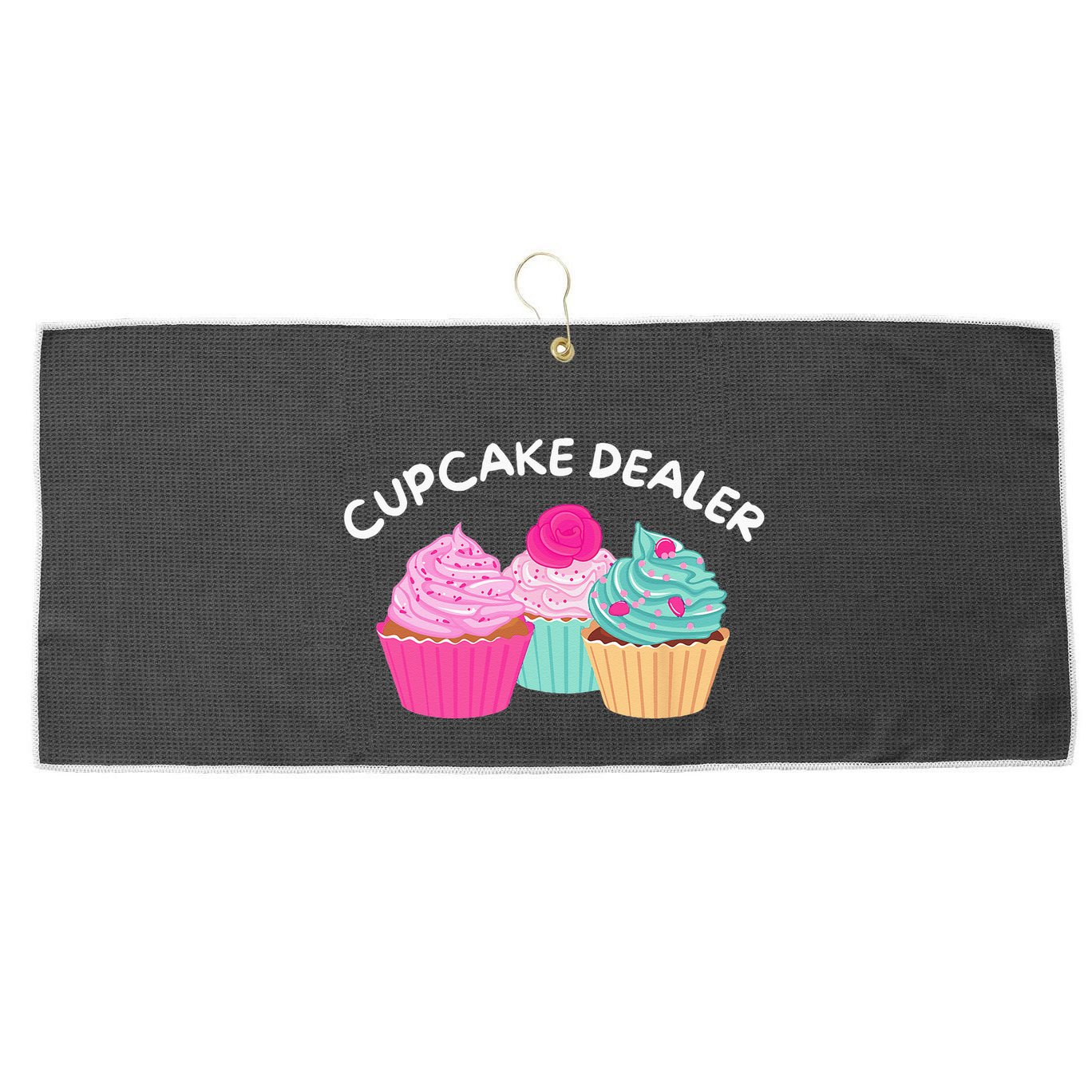 Cupcake Dealer Funny Cupcake Baker Pastry Baking Gift Large Microfiber Waffle Golf Towel