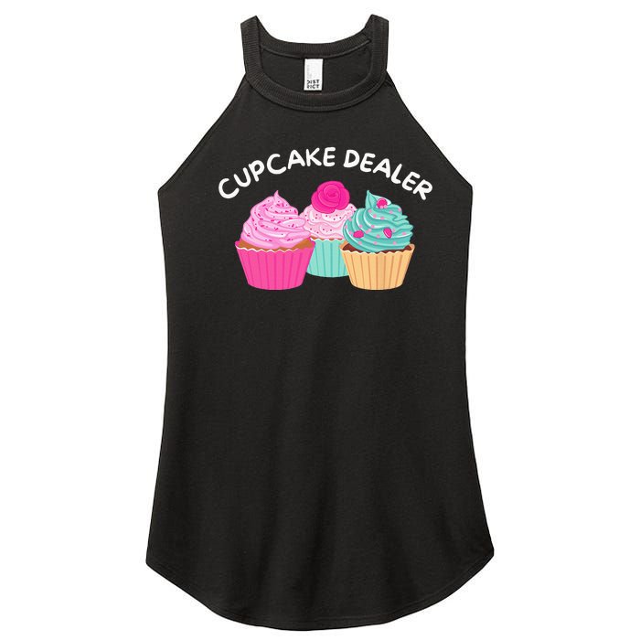 Cupcake Dealer Funny Cupcake Baker Pastry Baking Gift Women's Perfect Tri Rocker Tank