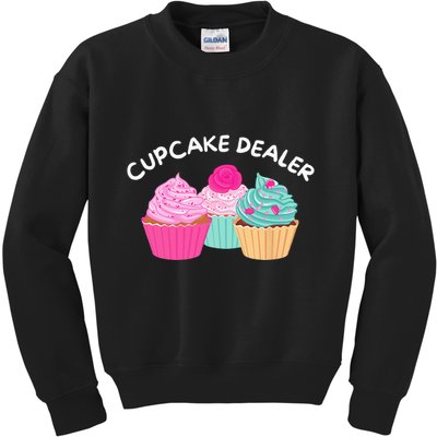Cupcake Dealer Funny Cupcake Baker Pastry Baking Gift Kids Sweatshirt