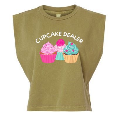 Cupcake Dealer Funny Cupcake Baker Pastry Baking Gift Garment-Dyed Women's Muscle Tee