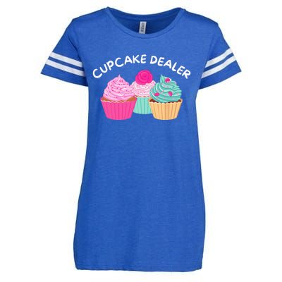 Cupcake Dealer Funny Cupcake Baker Pastry Baking Gift Enza Ladies Jersey Football T-Shirt