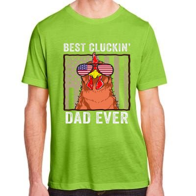 Chicken Dad Funny Farm Best Cluckin' Dad Ever Chicken  Adult ChromaSoft Performance T-Shirt