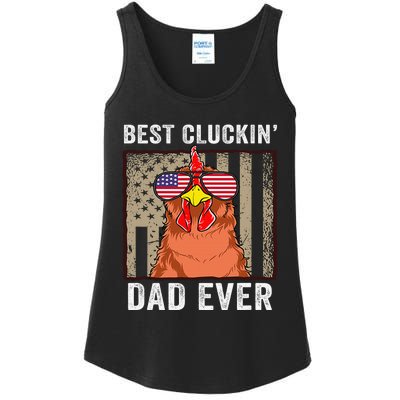 Chicken Dad Funny Farm Best Cluckin' Dad Ever Chicken  Ladies Essential Tank