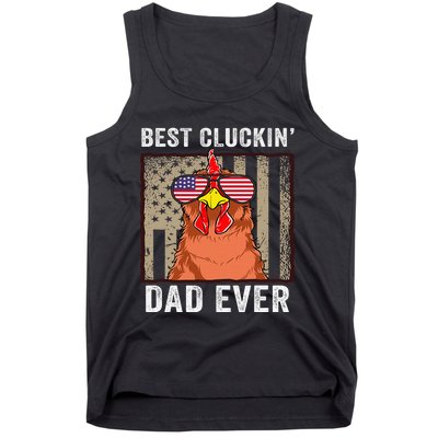 Chicken Dad Funny Farm Best Cluckin' Dad Ever Chicken  Tank Top