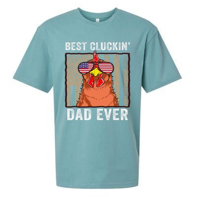 Chicken Dad Funny Farm Best Cluckin' Dad Ever Chicken  Sueded Cloud Jersey T-Shirt